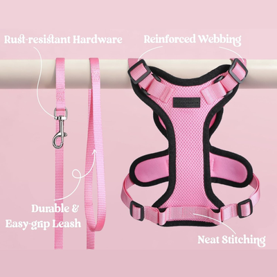 RoamReady™ Escape-Proof Cat Harness + TangleFree Leash