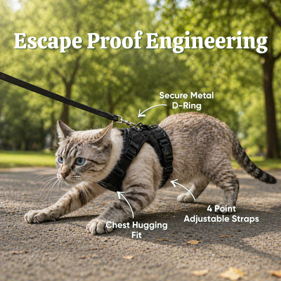 RoamReady™ Escape-Proof Cat Harness + Leash