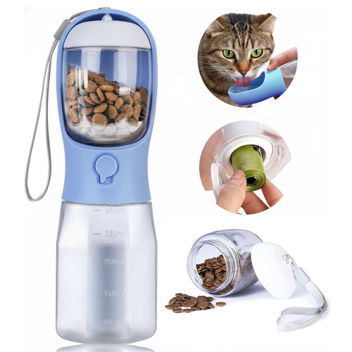 Sip&Sup™ 3-in-1 Outdoors Water Dispenser + Food Container + Poop Bag Holder