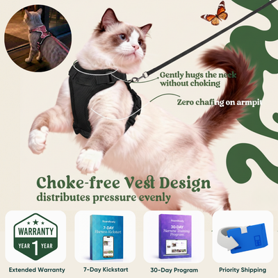 RoamReady™ Escape-Proof Cat Harness + Leash