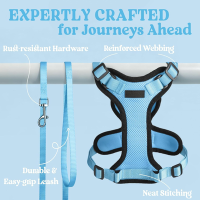 RoamReady™ Escape-Proof Cat Harness + TangleFree Leash