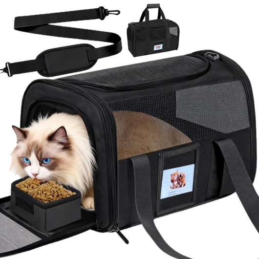 RoamWorld™ Collapsible Soft-Sided Cat Carrier TSA Airline Approved