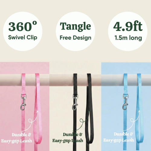 Leash Upgrade: 4.9ft Leash With 360° Swivel Leash Clip