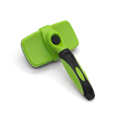 FurFlow™ Self Cleaning Deshedding Slicker Brush Grooming Tool
