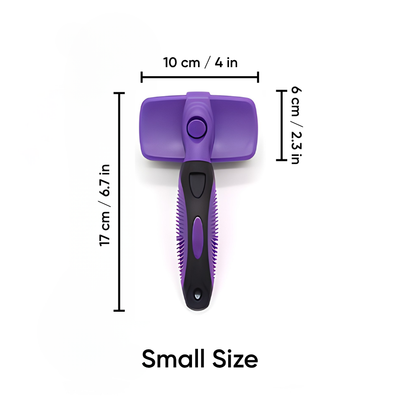 FurFlow™ Self Cleaning Deshedding Slicker Brush Grooming Tool