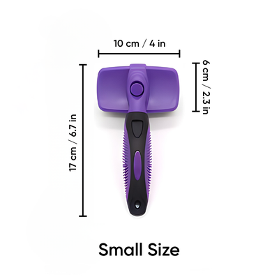 FurFlow™ Self Cleaning Deshedding Slicker Brush Grooming Tool