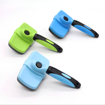 FurFlow™ Self Cleaning Deshedding Slicker Brush Grooming Tool